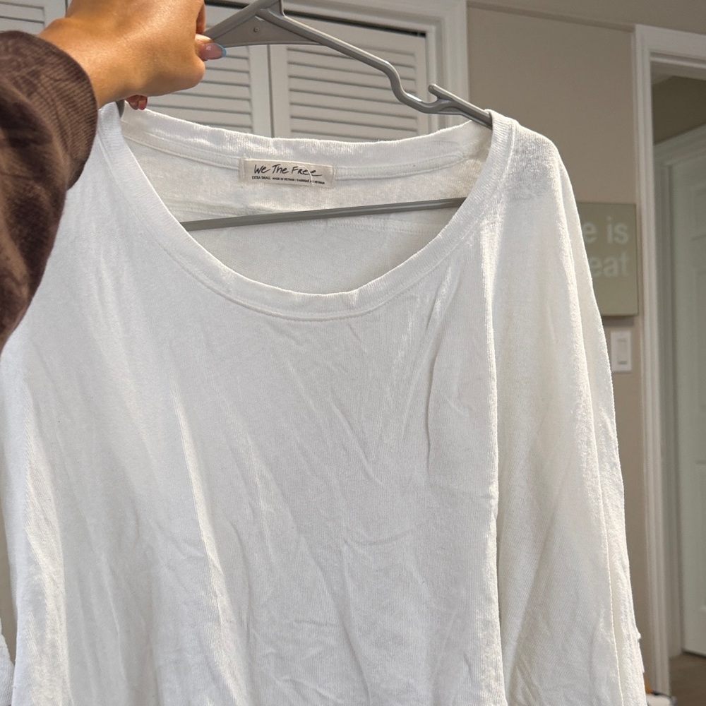 We The Free Soft White Long Sleeve Top
